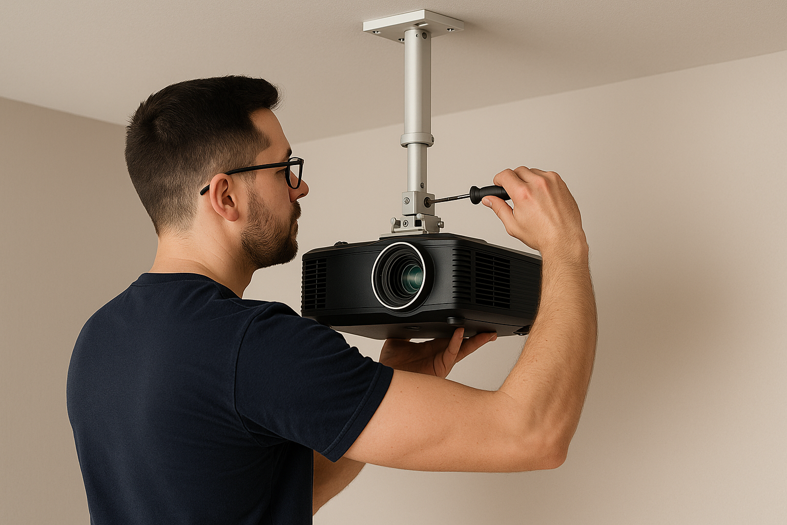 Ceiling & wall projector setups with precise alignment